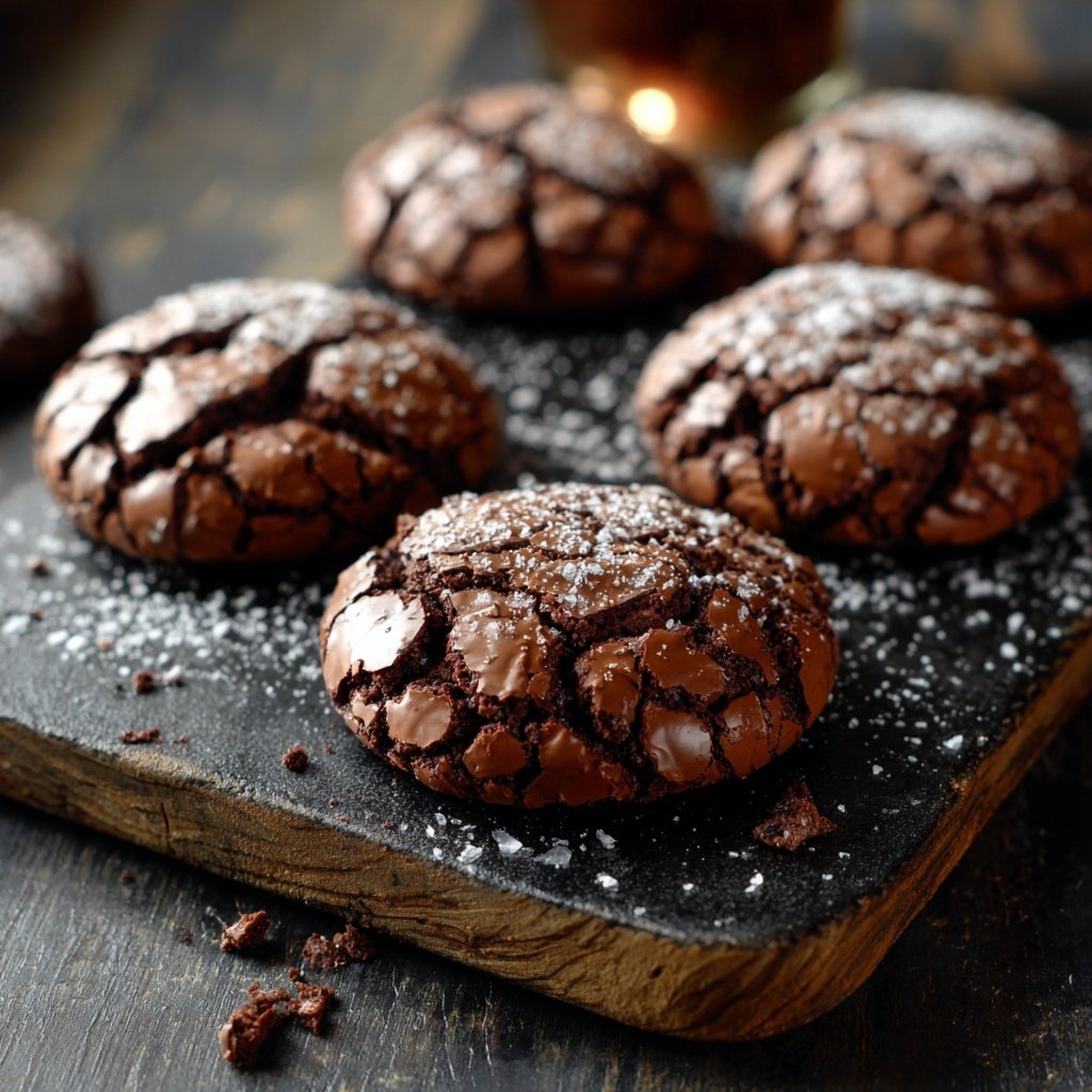Brownie Mix Chocolate Crinkle Cookies