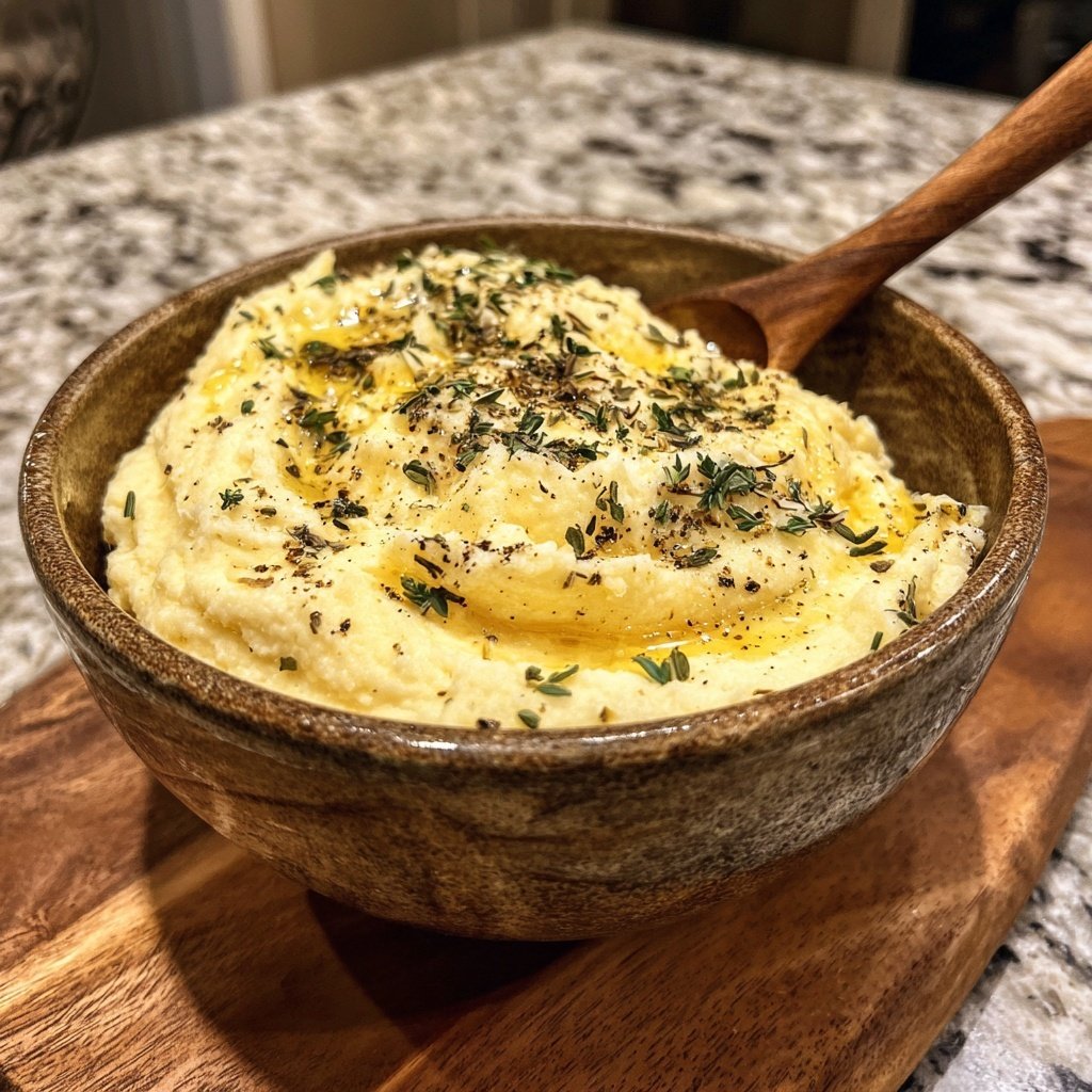 Creamy Garlic Polenta