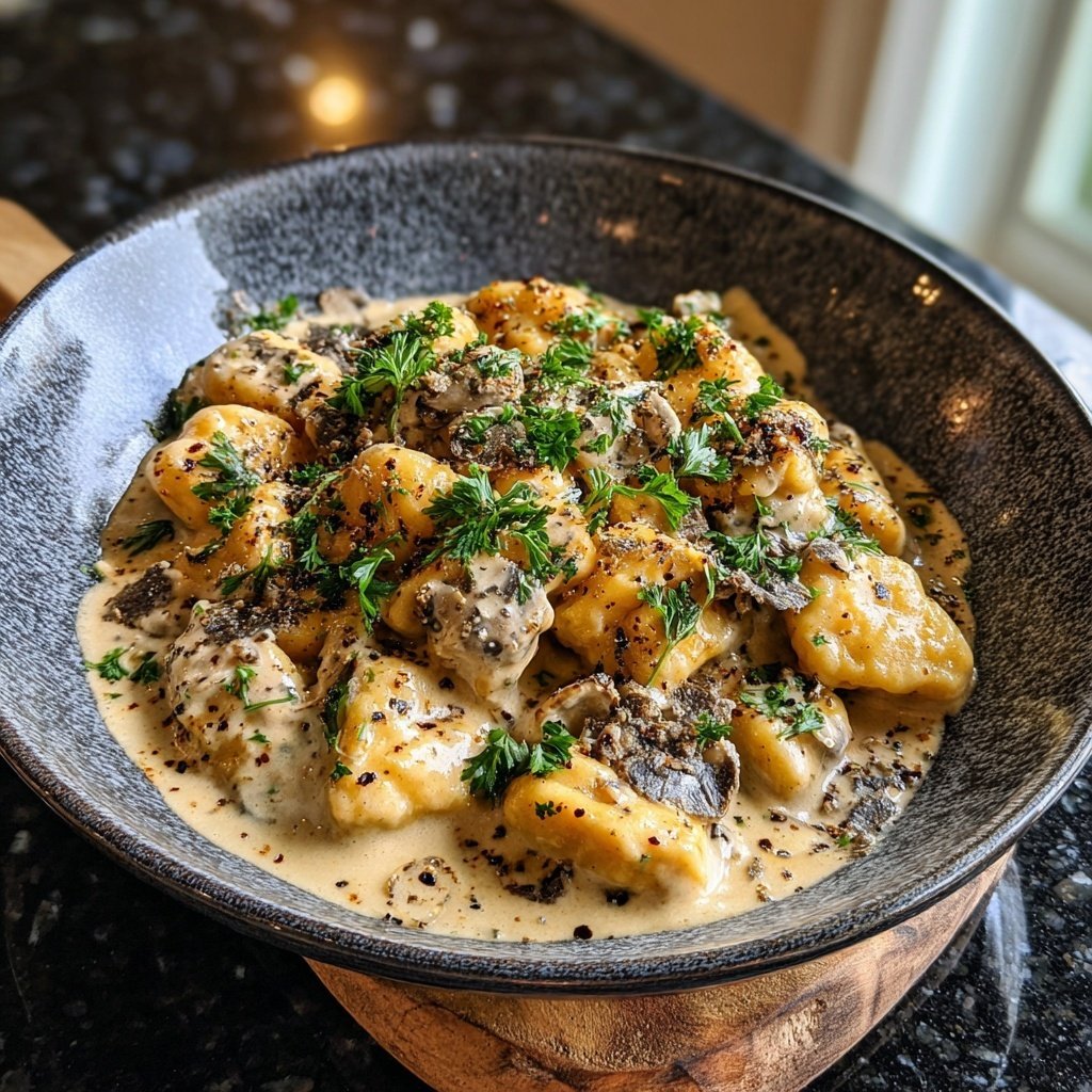 Truffle Gnocchi with Cream Sauce