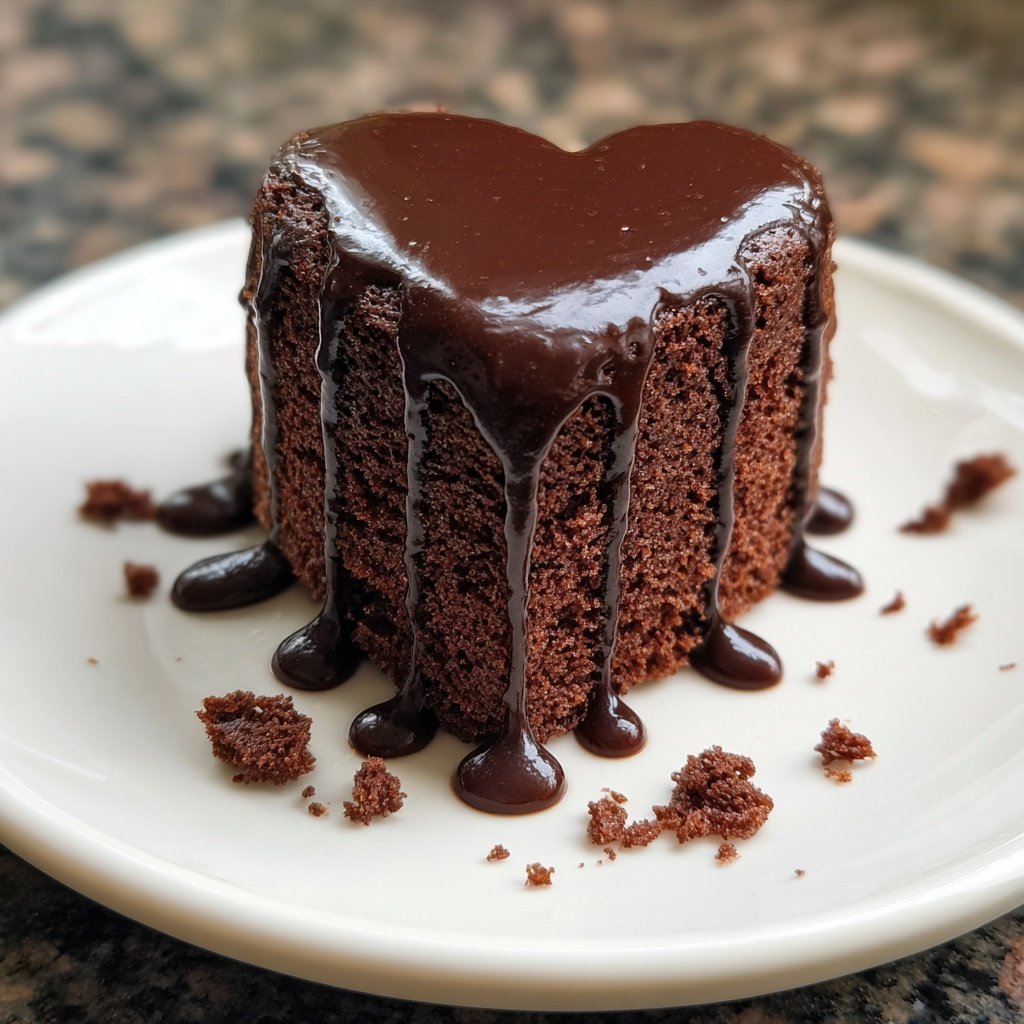 Mini Heart Cake with Chocolate Sponge