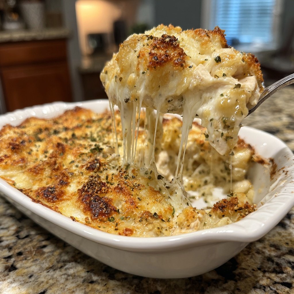 Comfort Food Chicken Alfredo Bake