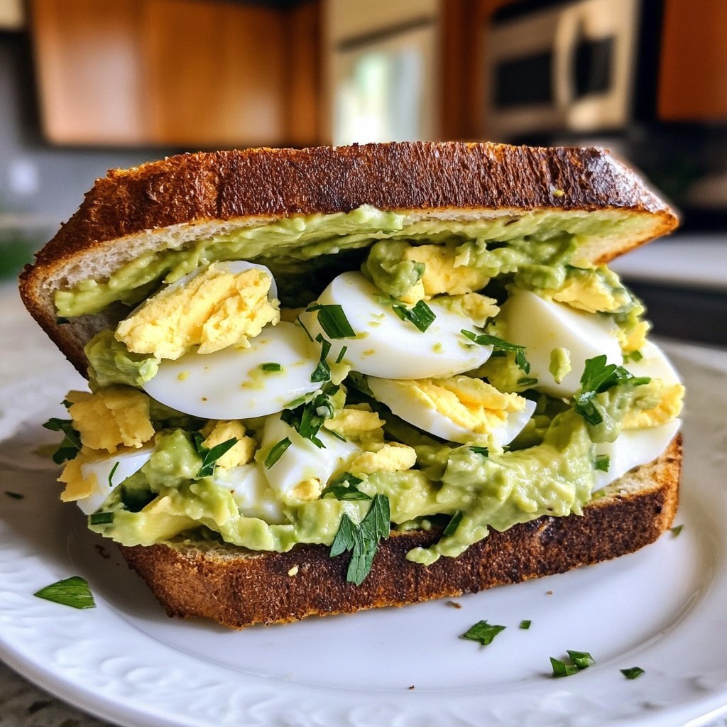 Budget-Friendly Avocado Egg Salad Sandwich Lunch