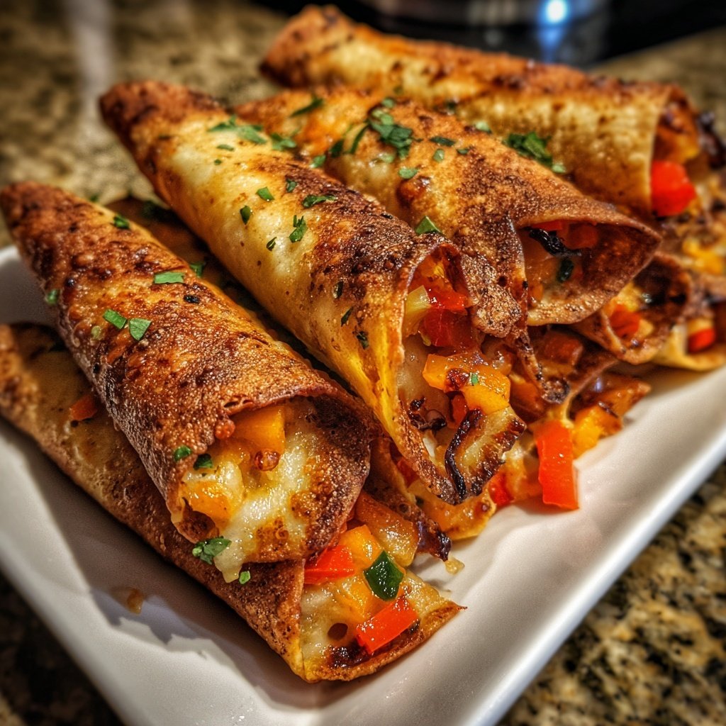 Super Bowl Food Cheesy Vegetable Taquitos