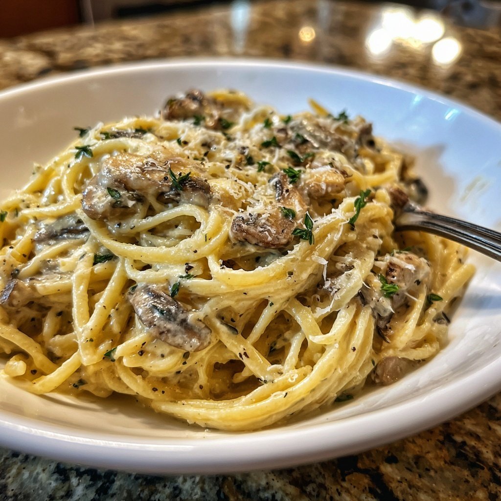 Romantic Mushroom Thyme Cream Pasta