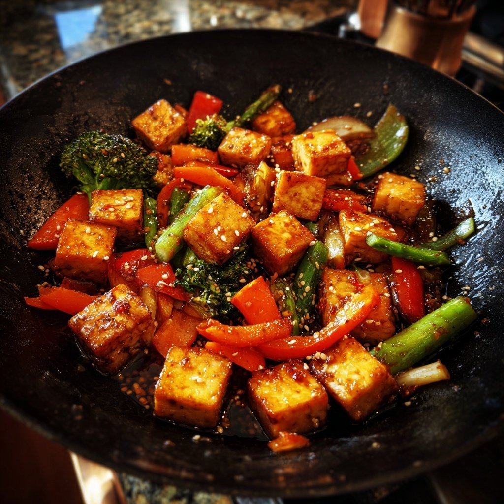 Honey Garlic Tofu Stir Fry
