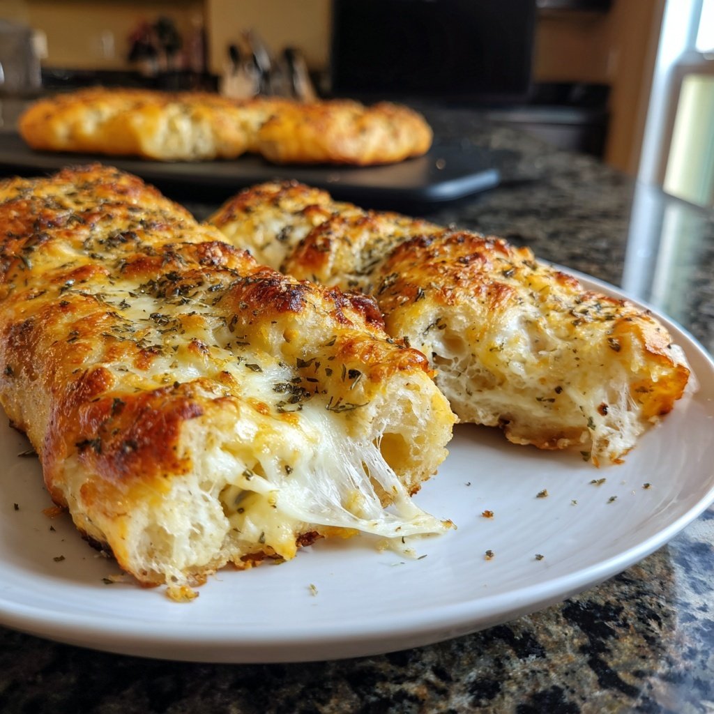 Super Bowl Party Food Cheesy Stuffed Breadsticks