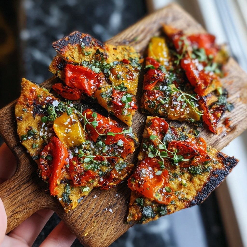 Super Bowl Crispy Veggie Flatbread Chips