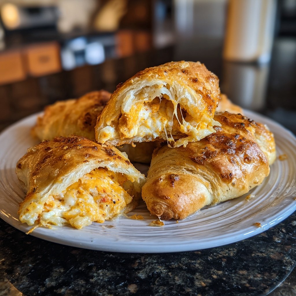 Super Bowl Appetizer Stuffed Crescent Rolls
