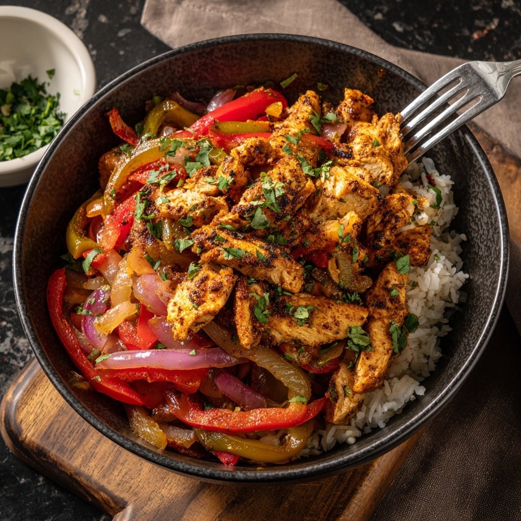 Healthy Chicken Fajita Bowl