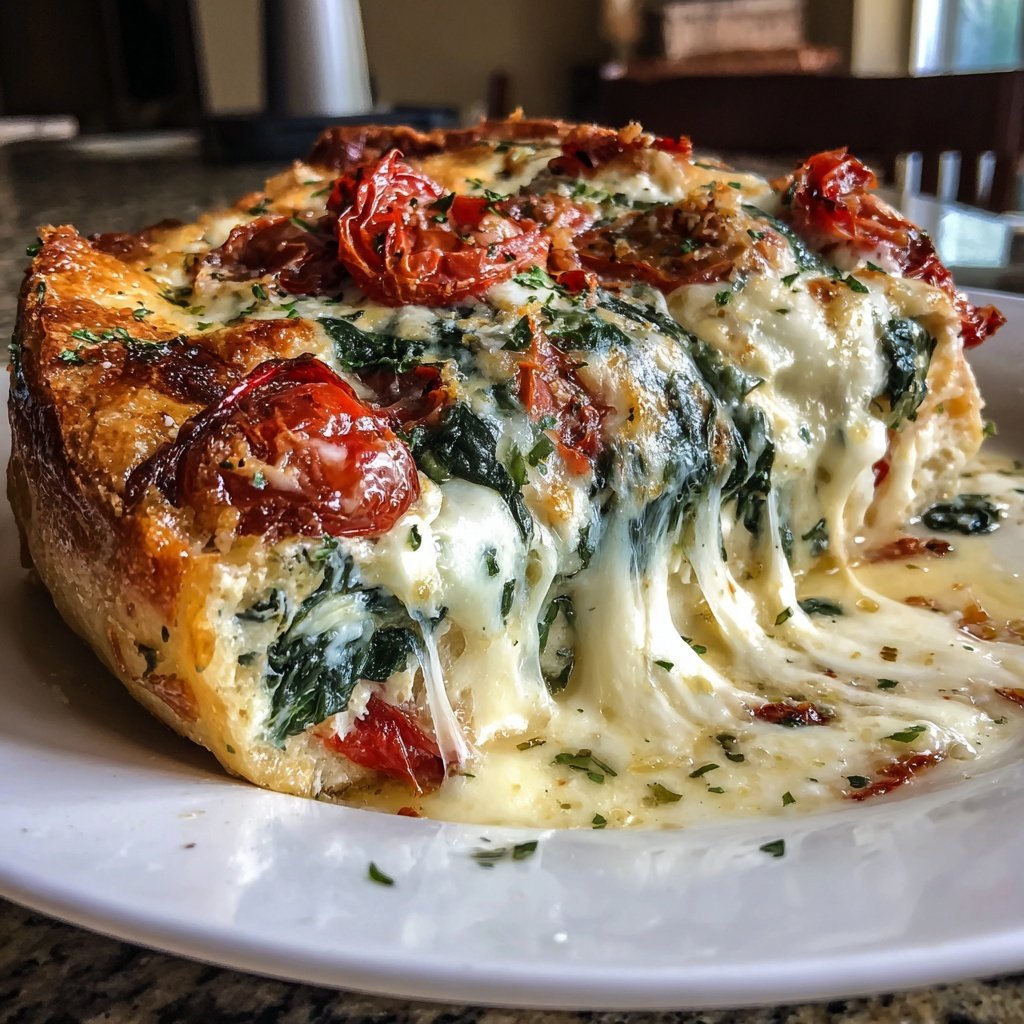 Sunday Creamy Spinach Tomato Bake