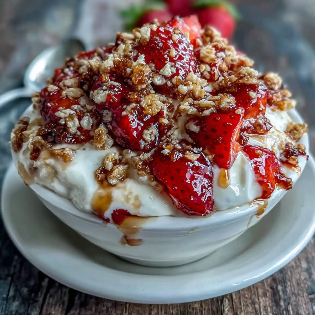 Fresh Strawberry Yogurt Bowl