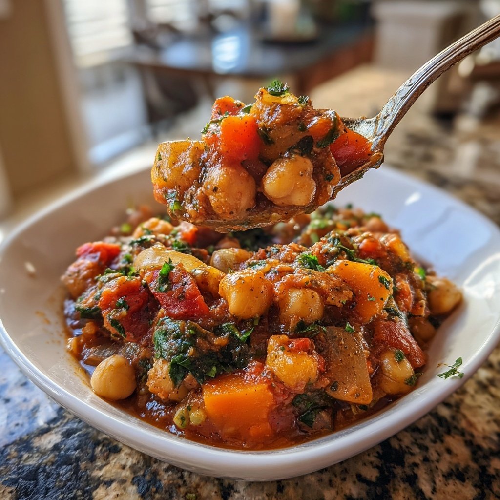 Healthy Crockpot Chickpea Stew