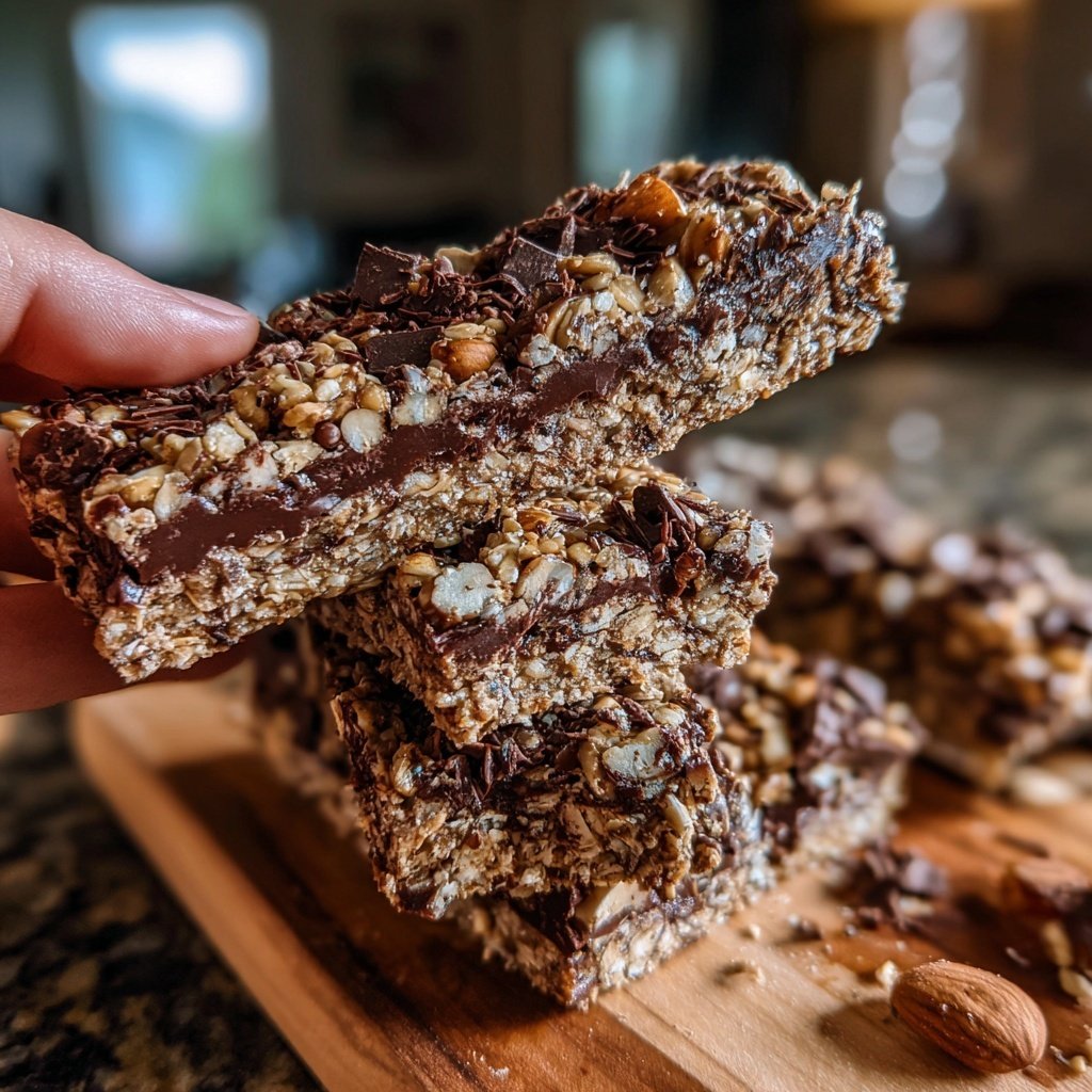 Chocolate Hazelnut Oat Bars