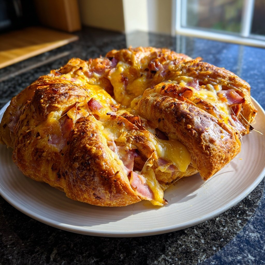 Ham And Cheese Croissant Bake