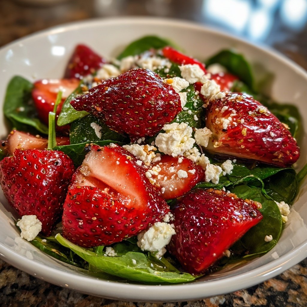 Strawberry Spinach Salad With Feta